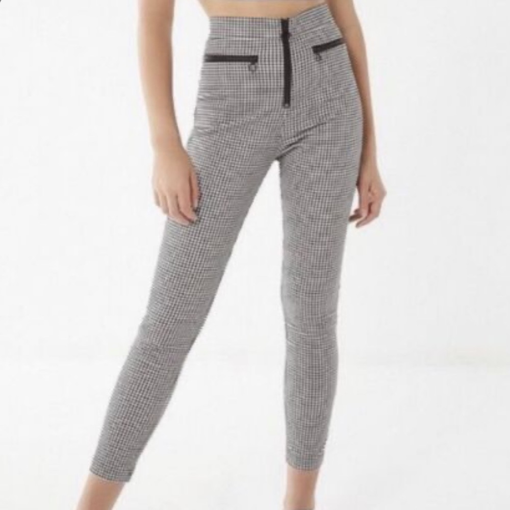 Urban Outfitters Gingham Pants Skinny High Rise